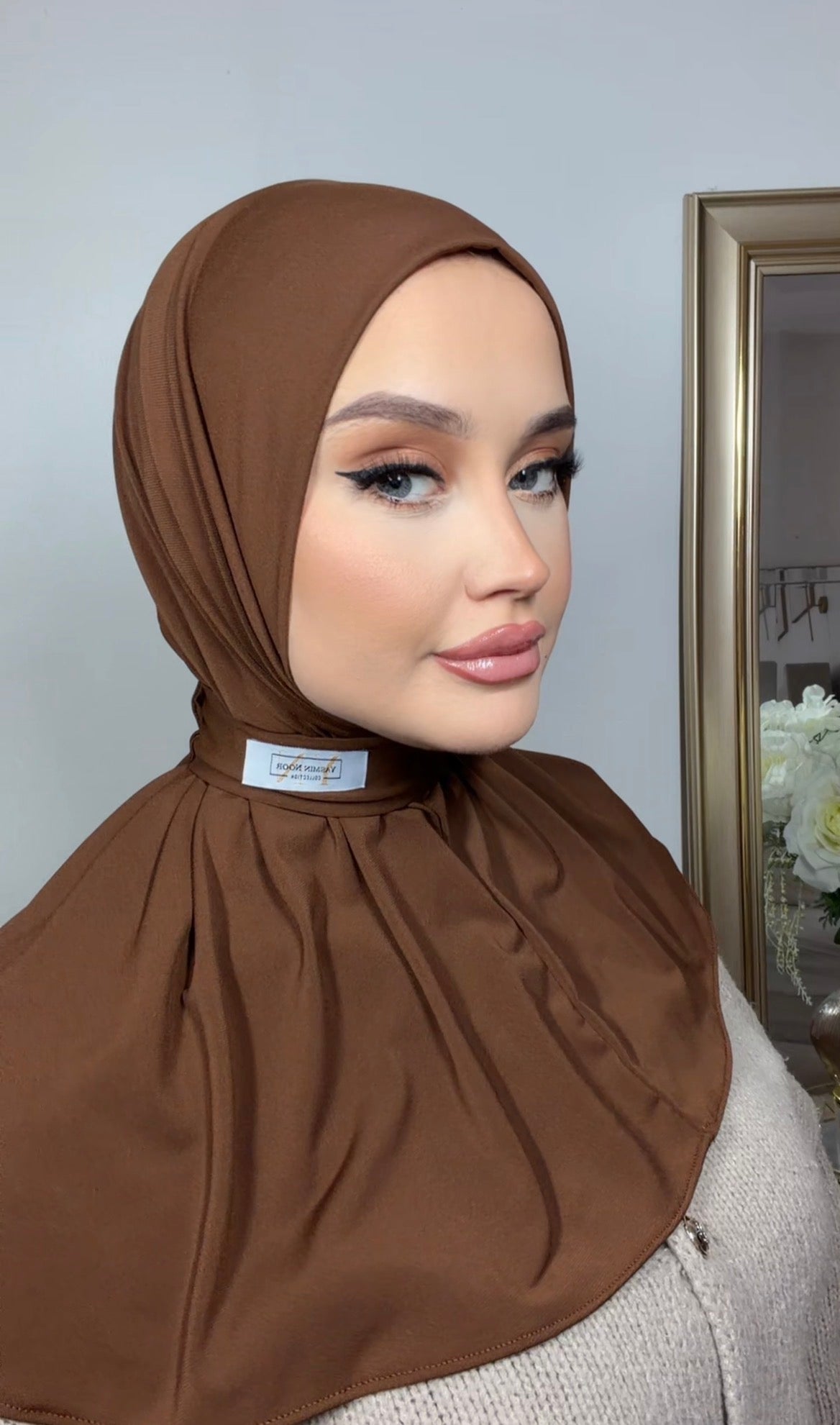 Chocolate Brown Instant Hijab