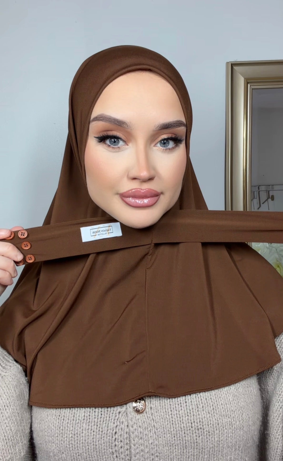 Chocolate Brown Instant Hijab